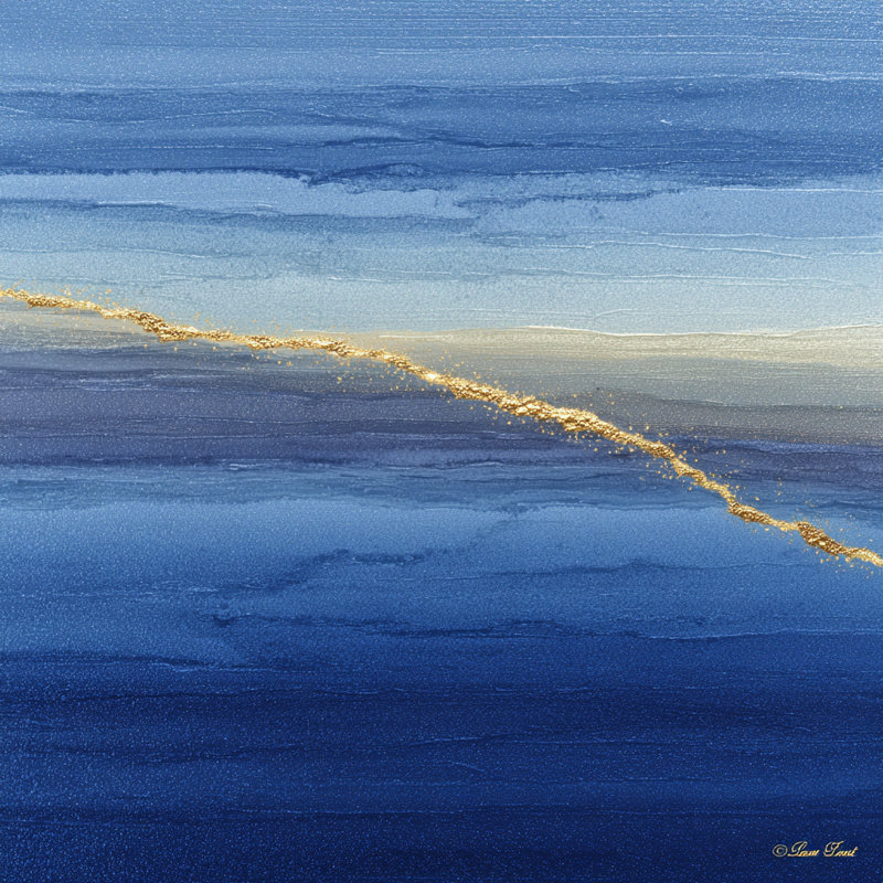 «Horizon Glow», art mural sur toile tendue