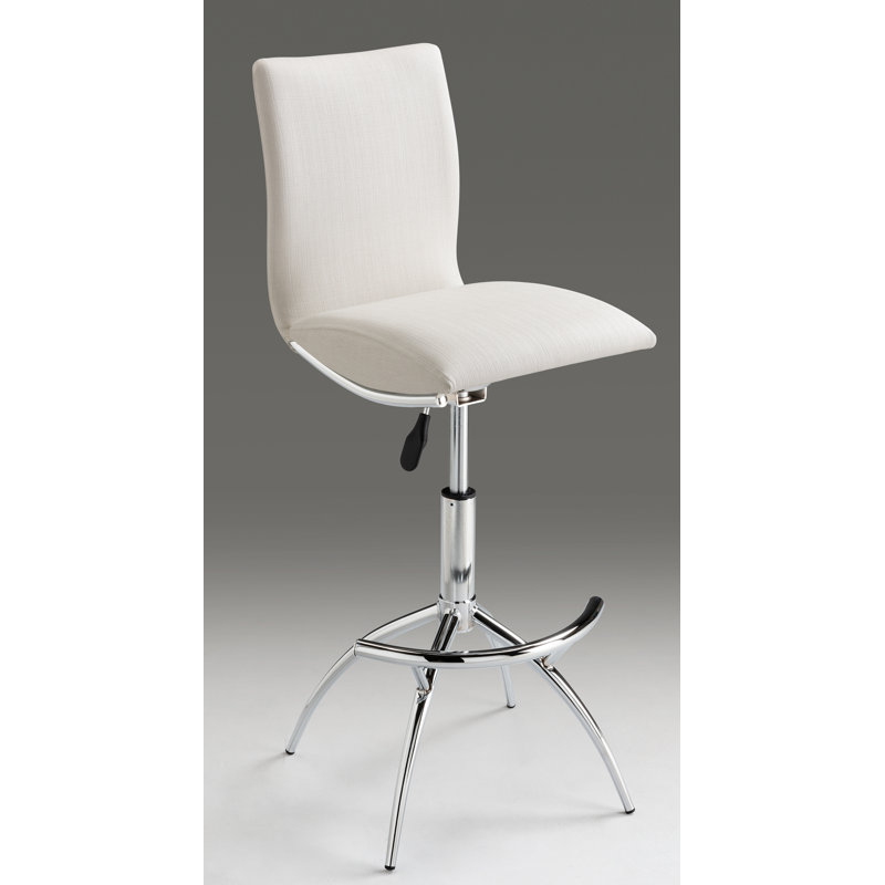 Dall Swivel Upholstered Adjustable Height Counter Stool with Metal Frame