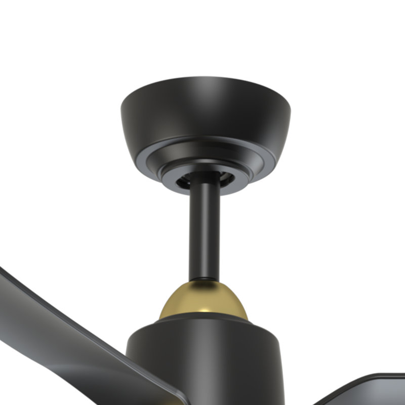 Hugo 42-In Ceiling Fan, Matte Black/Brushed Gold, Matte Black, 42" Wide