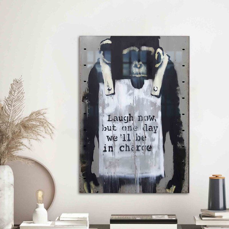 Art mural en verre de style graffiti à thème de singe parfait pour ajouter une touche unique à votre décor