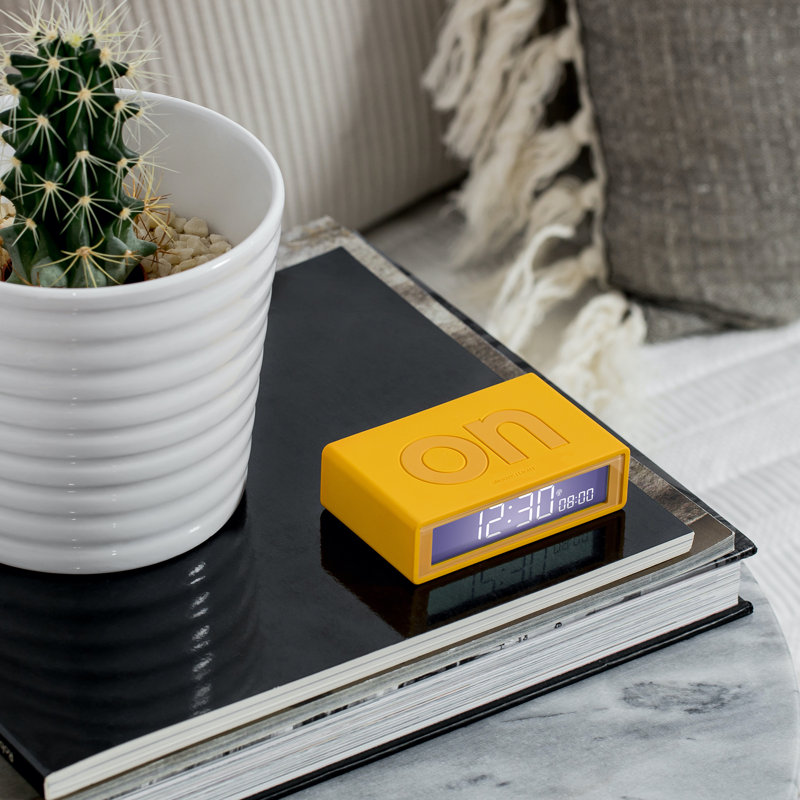 No Style Digital Electric Alarm Tabletop Clock, Yellow