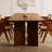 Nut-brown Rectangular Solid Wood Dining Table-1968567781