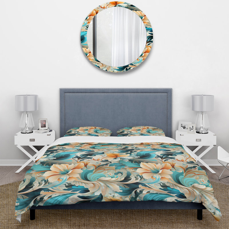 Literie à motif cachemire Desert Mirage, Housse de couette pour grand lit et 2 taies décor