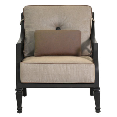Chaise de patio avec coussins Sunbrella Villa Bianca
