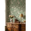 Vintage Wallpaper Floral Peel And Stick Green Wall Mural