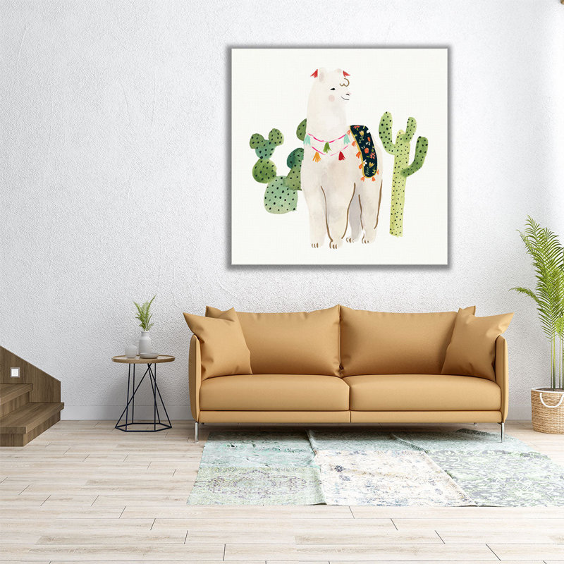 Sweet Alpaca I - reproduction d'art sur toile, H 40 po x l 40 po