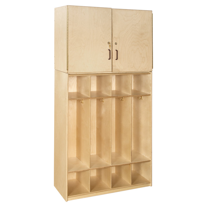 Natural Baltic Birch Plywood 4-Unit Storage Locker Cabinet