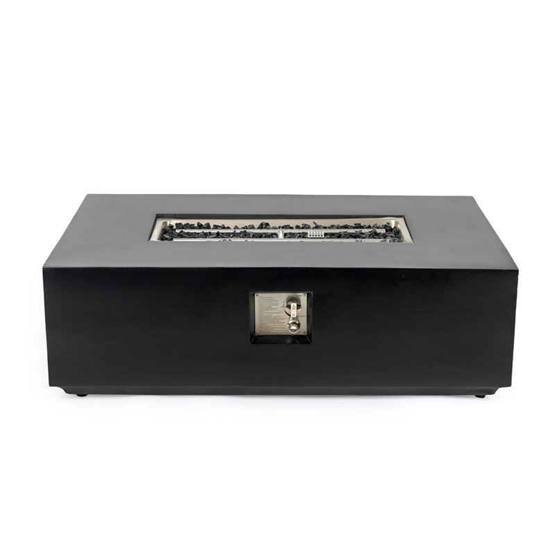 Concrete Propane Gas Fire Pit Table, Charcoal