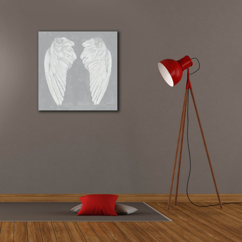 «Wings 1 On Grey Fl Flip» par James Wiens, art mural sur toile, H 26 po x l 26 po