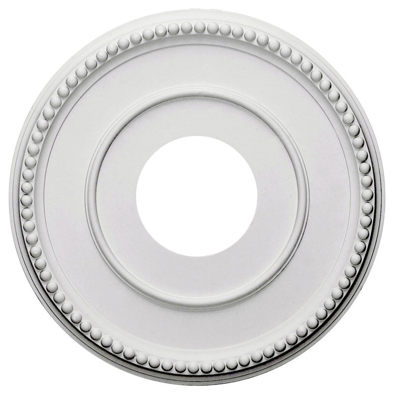 Médaillon de plafond H 12,5 po x l 12,5 po x P 0,75 po Bradford, Blanc apprêté