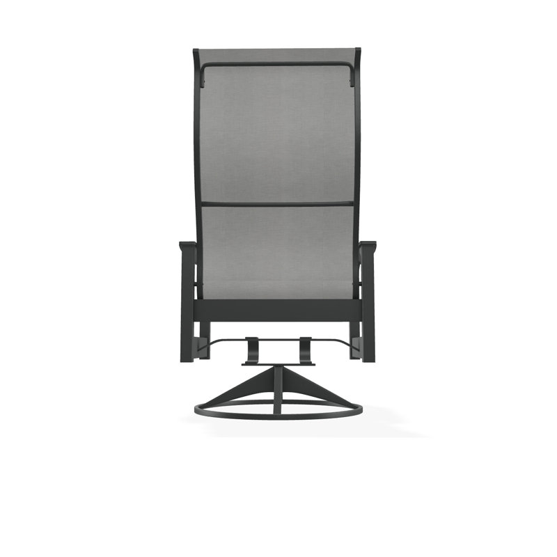 Leeward Polymer Outdoor Lounge Chair, Black, Alloy Sunbrella®