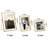 Set Of 3 Glass Photo Frame Collection Simple Metal Geometric Picture Frame With Glass Cover Includes 4"" X 4"", 4"" X 6"", 5"" X 7""