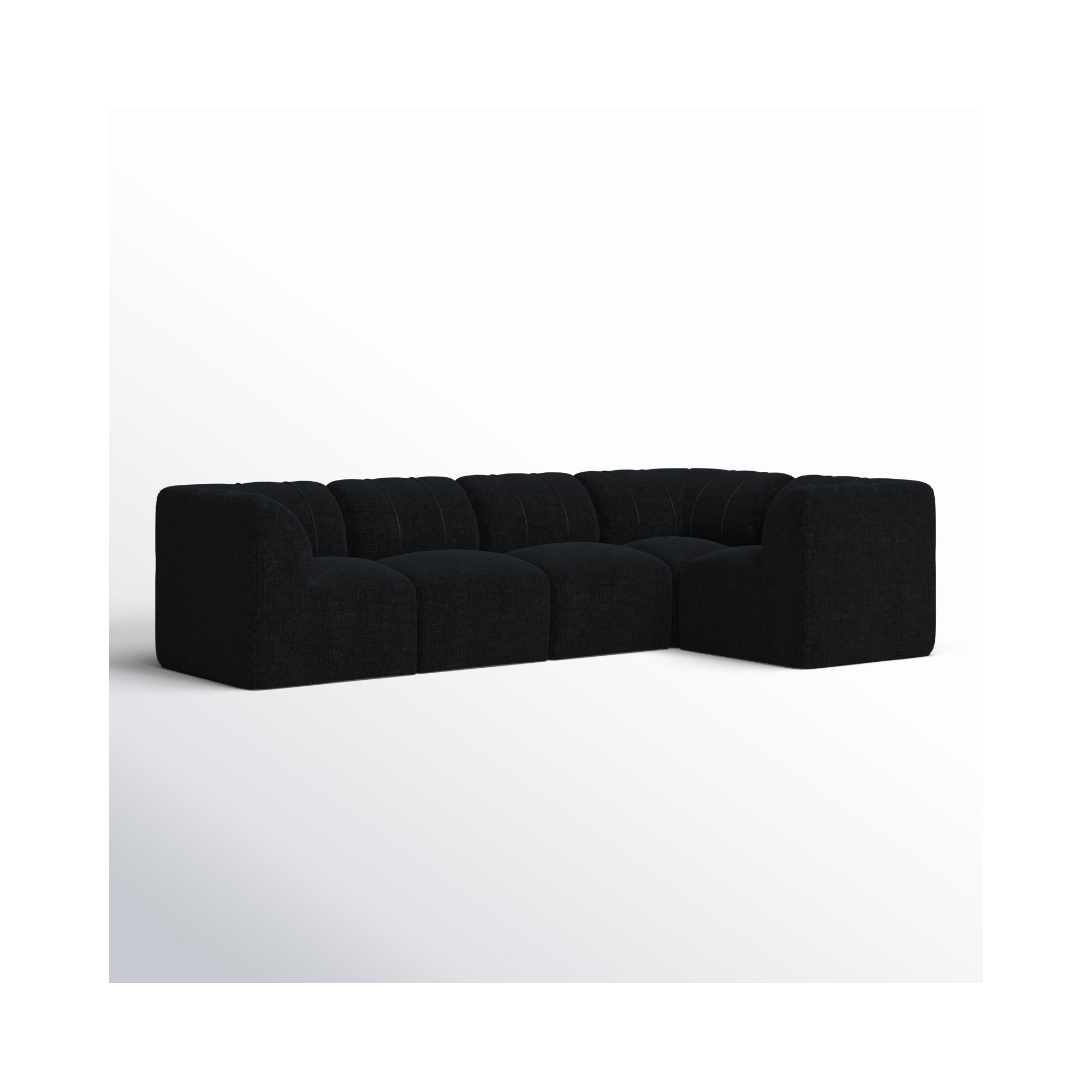 Praia 102" Sunbrella Outdoor Sofa, Canvas Black Sunbrella® Canvas