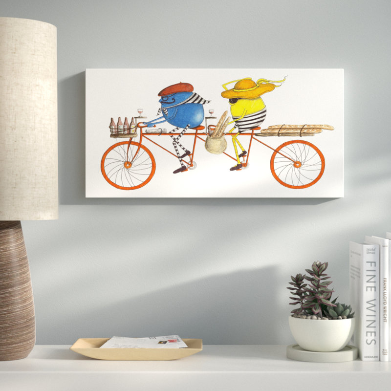 Humorous Lemon and Blueberry Picnic Canvas Art Print