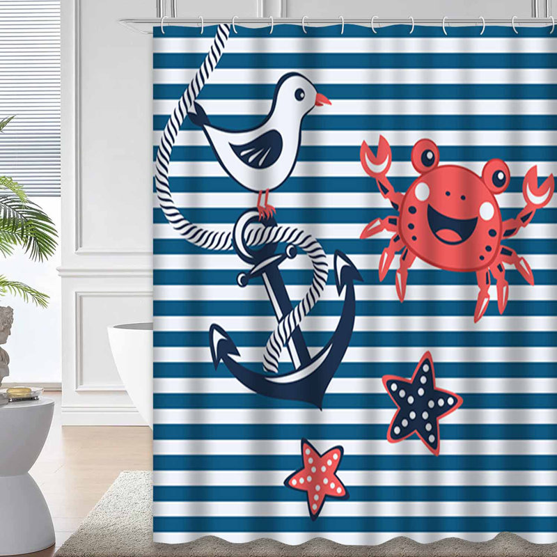 Rideau de douche Nautical, L 72 po x l 84 po