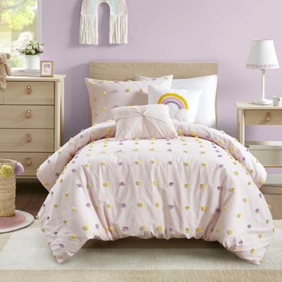 Cotton Comforter For Twin/Twin Xl, Pink, With Filling, Machine Washable, - 4Pcs Xl Pink With , , Washable