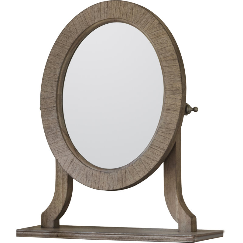 Colella Wood Flat Wall Mirror