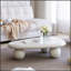 Table basse Cloud avec 3 pieds sphériques, table d'appoint moderne en bois pour les petits espaces de vie