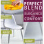Mose 45cm H Fabric Upholstered Metal Upholstered Back Side Chair in Grey-367622630-292376149