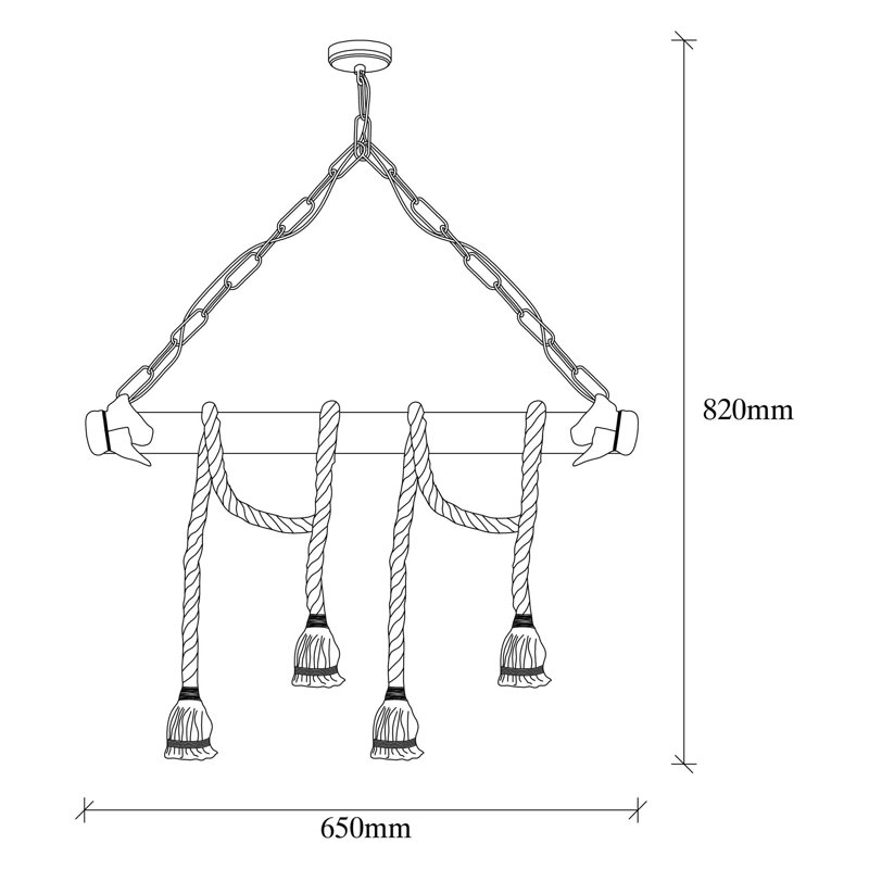 Luminaire suspendu pour îlot de cuisine 4 lumières Kylie