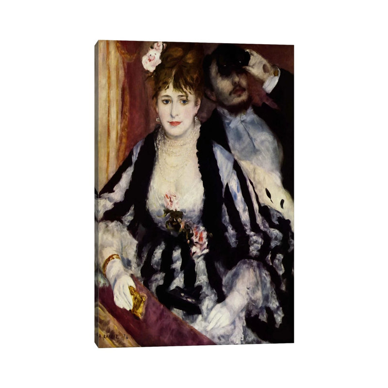 The Theatre Box (La Loge) by Pierre-Auguste Renoir - Wrapped Canvas Painting, 101.6 cm H x 66.04 cm W x 1.91 cm D