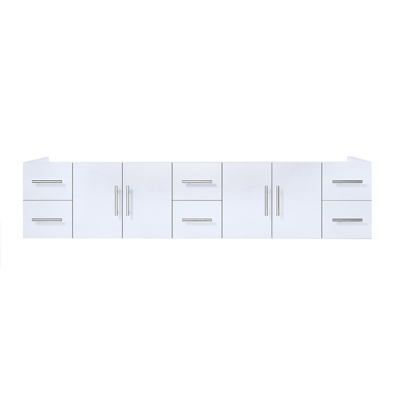Meuble-lavabo double (armoire seulement), Blanc lustré
