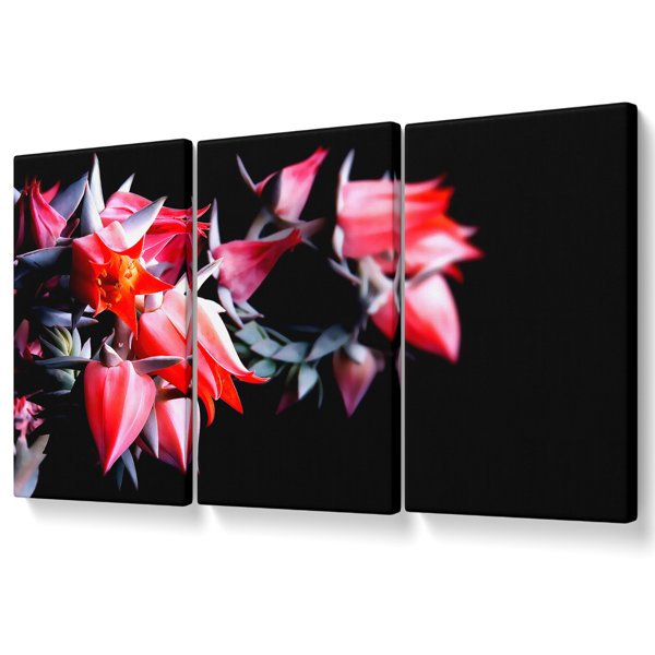 Ebern Designs Red Spikes - 3 Piece Wrapped Canvas Graphic Art | Wayfair ...