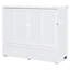 Lit blanc avec port et armoire spacieuse avec tiroir - Stable et vaste rangement-730683699-730683698