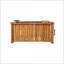 Chariot-bar transitionnel en bois d'acacia avec porte-bouteilles de vin | Mobile | Métal Bois | Noyer brun