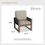 Ensemble de 2 chaises de salle à manger en bois de cèdre brun avec coussins en oléfine pour l'extérieur-1314767416