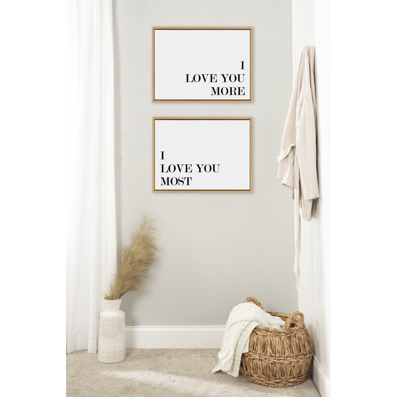 «I Love You More and I Love You Most» par Maggie Price of Hunt and Gather Goods, ensemble d'art sur toile encadré