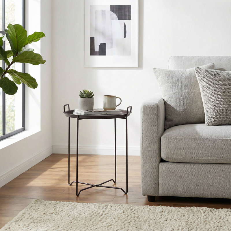 Tray Top Cross Legs End Table