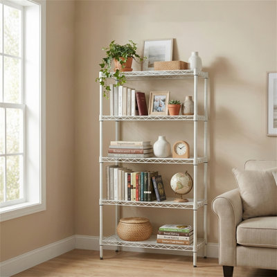 5-Tier Heavy-Duty Adjustable Wire Shelving Unit