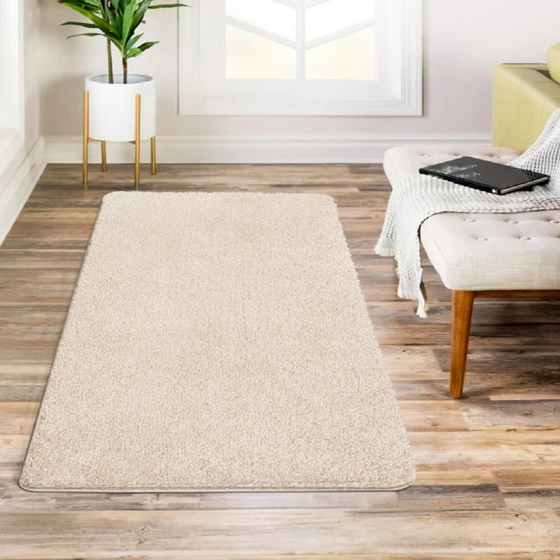Modern Shaggy Rug Soft Fluffy Beige Carpet Non Slip Large Small Area Rug For Living Room Bedroom Hallway Floor Mat
