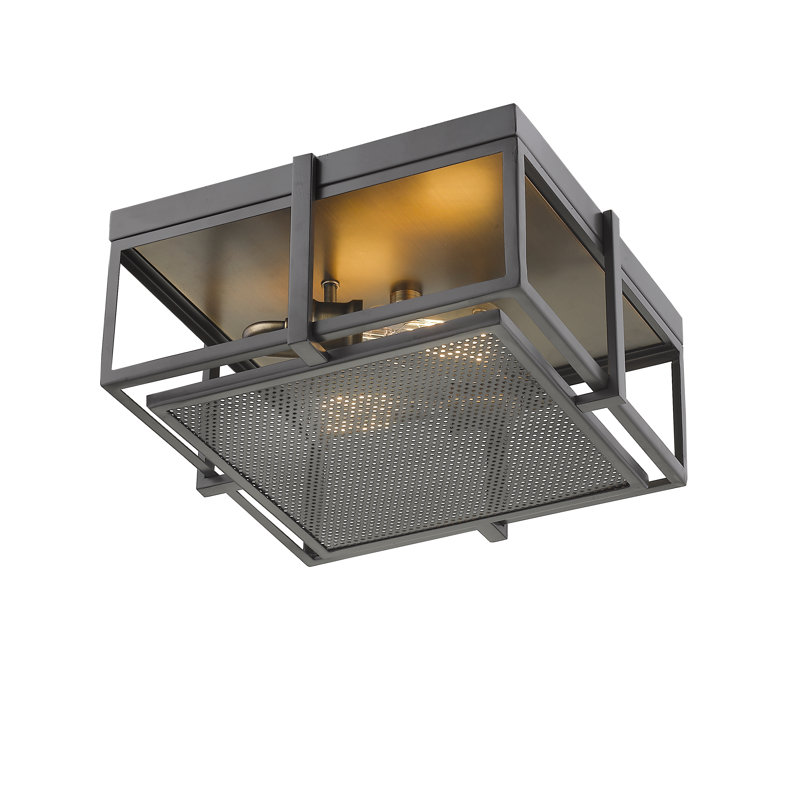 Vigue Flush Mount, Bronze/Heritage Brass