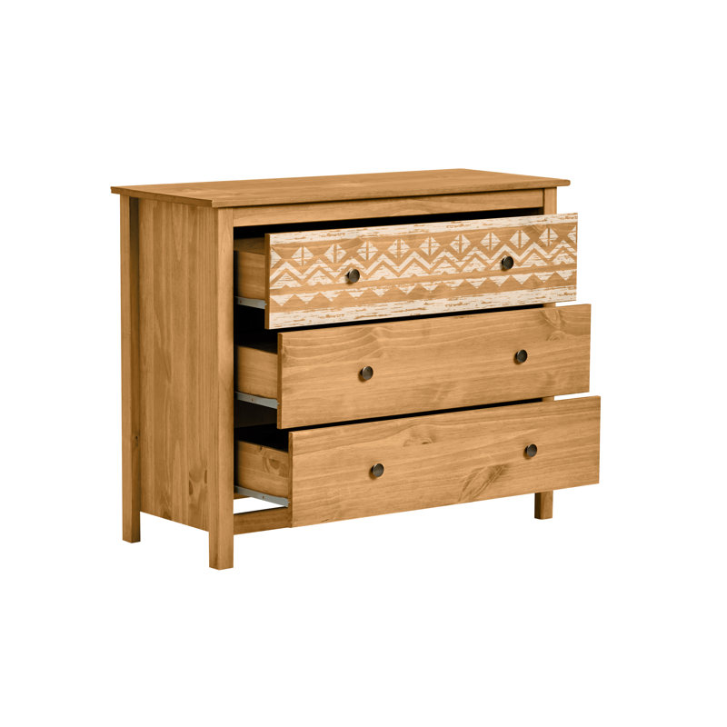 Mcginty Solid Wood 100 cm W Chest of 3 Drawers
