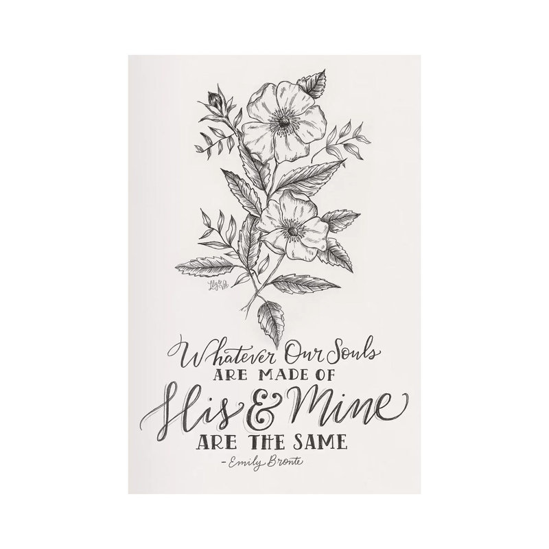 Wedding Quote - Emily Bronte by Lily & Val - Wrapped Canvas Gallery-Wrapped Canvas Giclée, 12" H x 8" W x 0.75" D