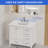 36" Engineered Stone Bathroom Vanity Backsplash in Ariston White