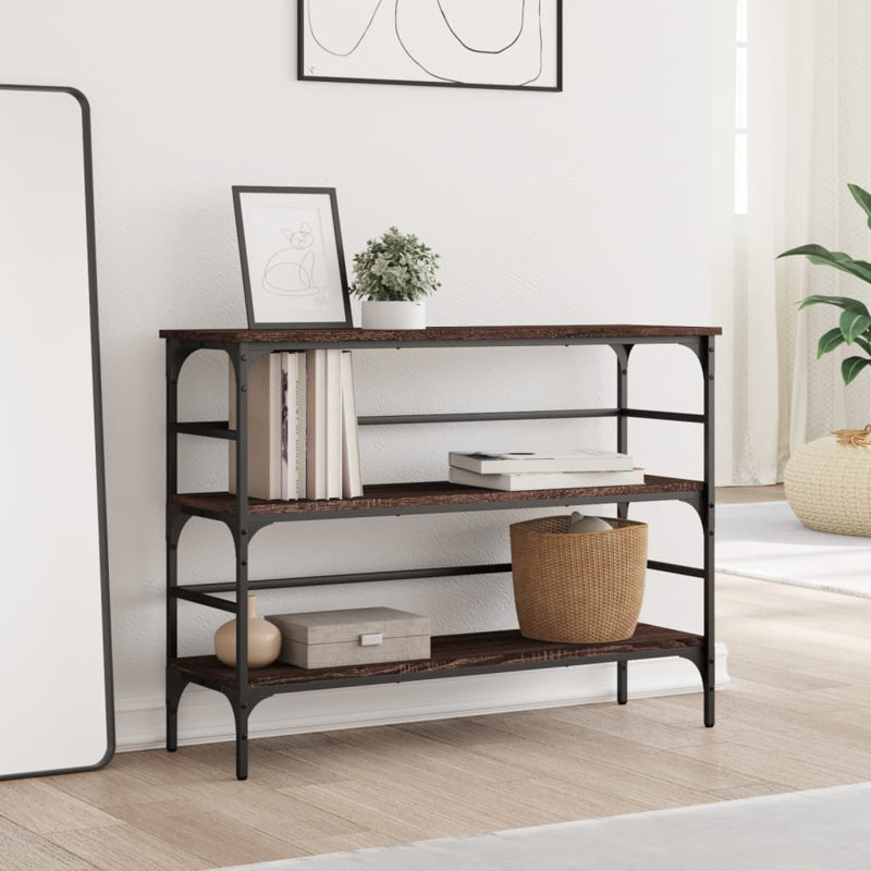 Nyaja 100cm Console Table, Brown Oak