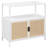 Berlinda 2-door Radio Weave Cane Metal Accent Cabinet-773659372