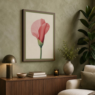 Pink Carnation Study Botanical - Wrapped Canvas