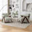 Dormon Upholstered Boucle  Armchair with Solid Wood Legs-1302436130