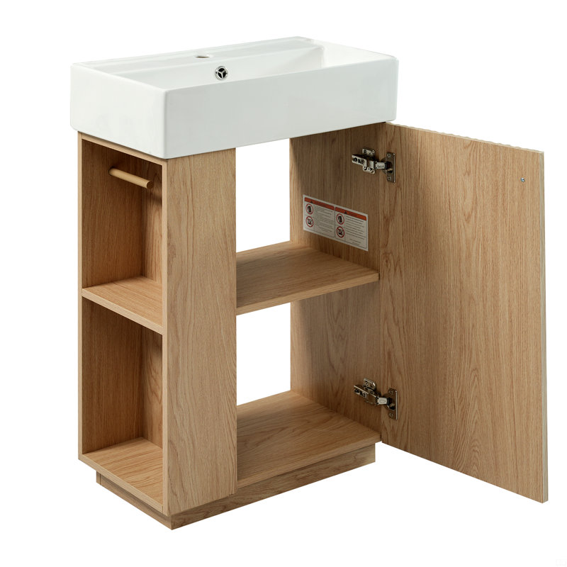 Meuble-lavabo 21,6 po avec lavabo en céramique