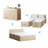 Modern Queen Murphy Cabinet Bed with Convertible Sofa and Mattress Included-1201931147