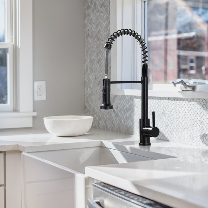 WOWOW Pull Out Kitchen Faucet, Oil Rubbed Bronze