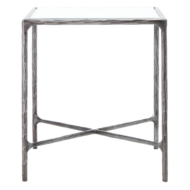 Table de bout Evelynn, Argent argent, Clair