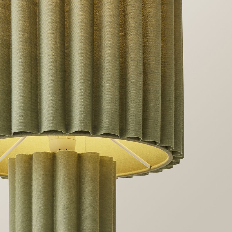 Lenny Table Lamp, Green, Yes