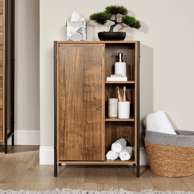 Antioco 1 Door Bathroom Storage Cabinet