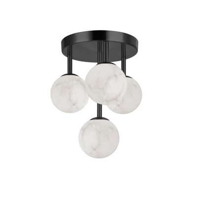 Plafonnier encastré 4 lumières Jarman - Albâtre