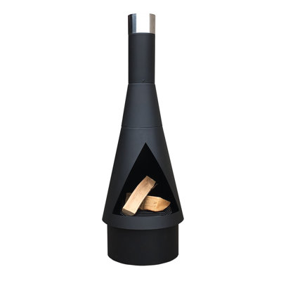 Ajrie Tapered Steel Wood Burning Smokeless Chimnea